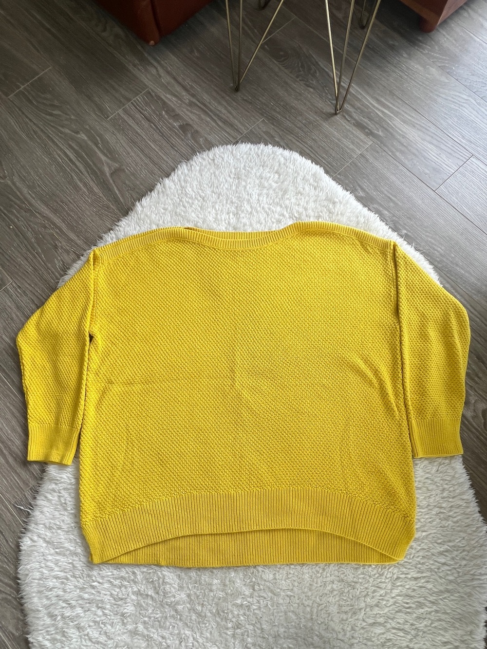 LOFT Sunny Yellow Women's Scoop Neck Knit Sweater